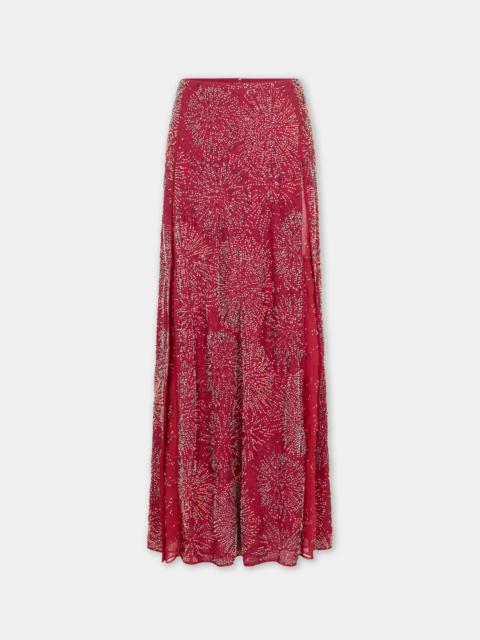 rabanne SKIRT WITH PEARL EMBROIDERY