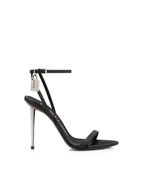TOM FORD SHINY LEATHER PADLOCK POINTY NAKED SANDAL