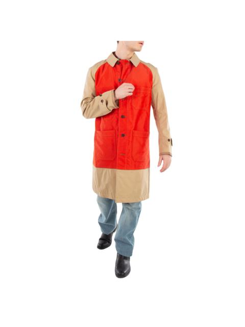 Junya Watanabe MAN Junya Watanabe Orange X Beige Color Block Trench Coat