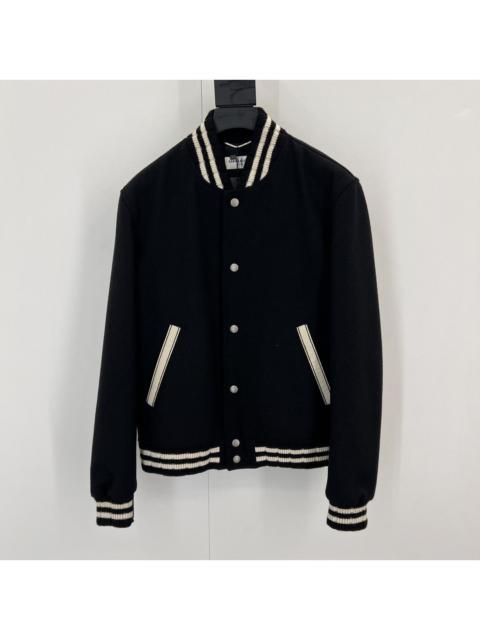 SAINT LAURENT Saint Laurent Wool Varsity Jacket in Large