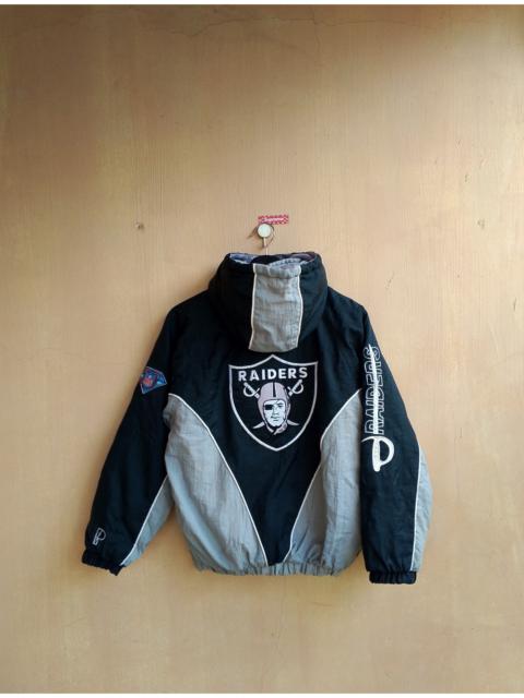 90s Vintage Los Angeles Raiders Pro player Jacket Signed by Rod Martin #53
