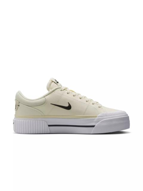 Nike Court Legacy Lift "Pale Ivory/Muslin/White/Black" Women's Shoe