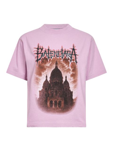 BALENCIAGA Balenciaga Women Old Pink Balenciaga Sacré Cœur Medium Fit T-Shirt