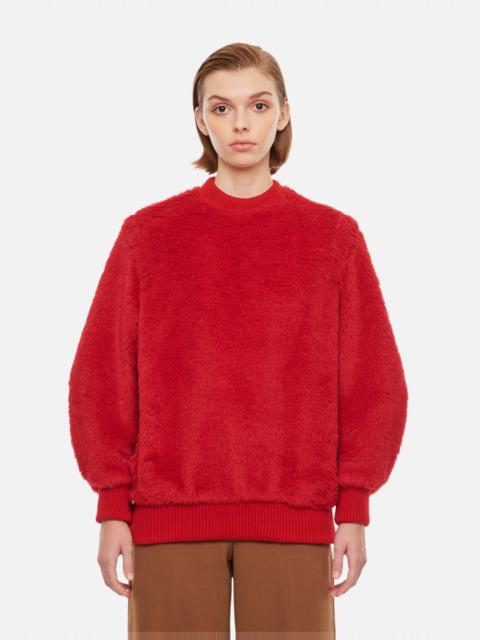 Max Mara TEDDY CREWNECK SWEATER IN CARMINE