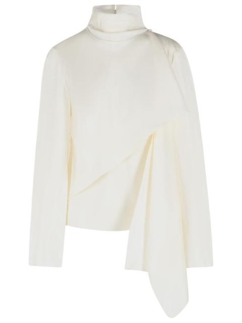 RÓHE Róhe Cream Silk Scarf Blouse