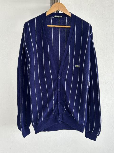 LACOSTE Lacoste Vintage Blue Stripe Cardigan