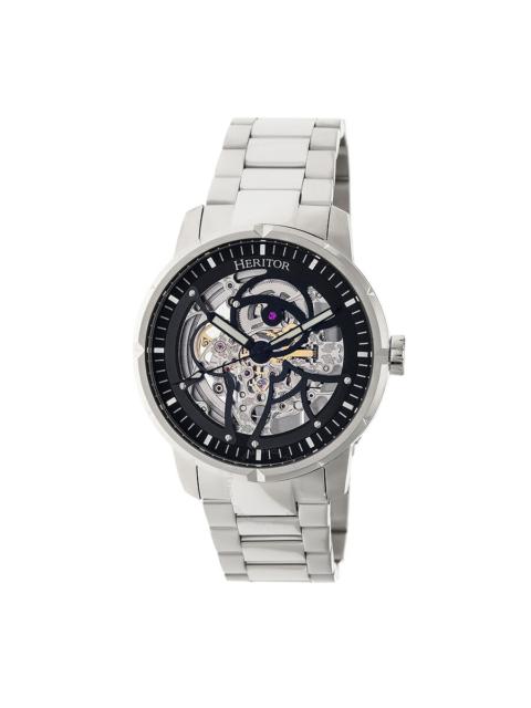 Heritor - Heritor Ryder Automatic Black Skeleton Dial Men's Watch HR4608