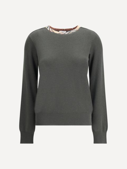 Burberry Wool Pullover with Check