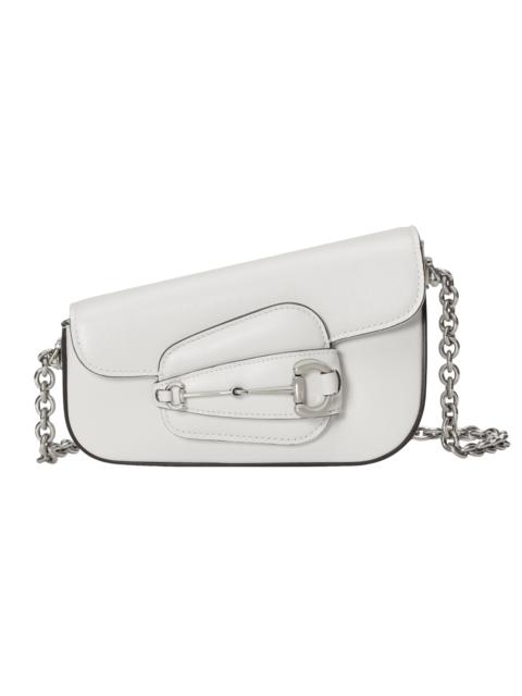 GUCCI GUCCI Horsebit 1955 Mini White Shoulder Bag