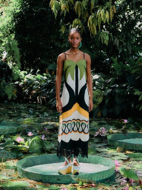 FARM RIO Off-White Coconut Tree Flow Lenzing™ Ecovero™ Euroflax™ Dress