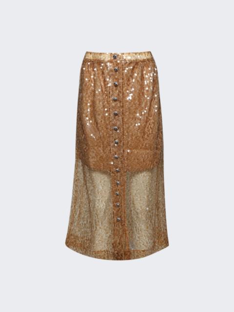 rabanne Sequined Midi Skirt Amber