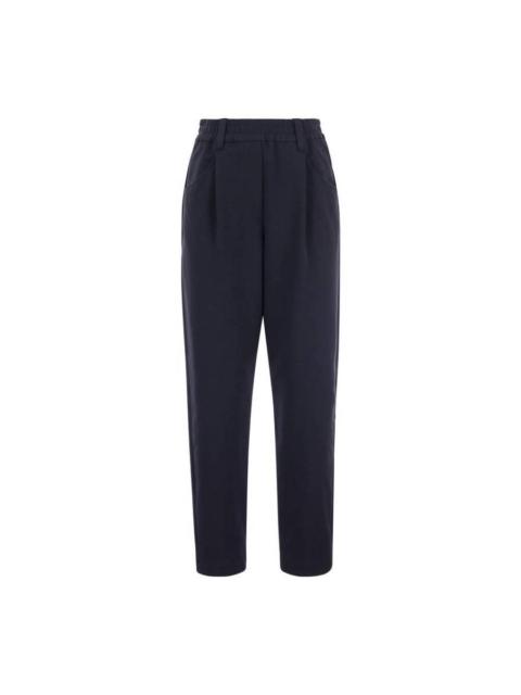 Brunello Cucinelli Brunello Cucinelli Navy Tailored Trousers With Pleats