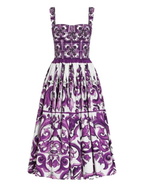 Dolce & Gabbana Majolica-print Cotton Dress