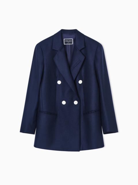 GIORGIO ARMANI CASHMERE FLANNEL DOUBLE-BREASTED JACKET