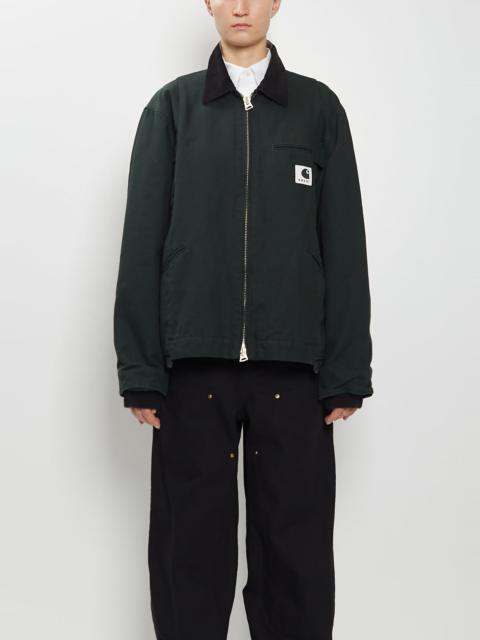 sacai Washed Cotton Canvas Duck Jacket — Green