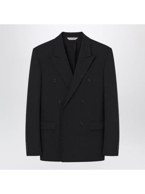 BALENCIAGA Balenciaga Double-Breasted Tailored Wool Twill Jacket In Black Men