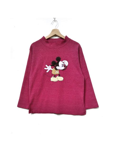 Other Designers Disney × Mickey Mouse × Vintage - Vintage Disney Mickey Mouse Embroided Logo Fleece Knitwear