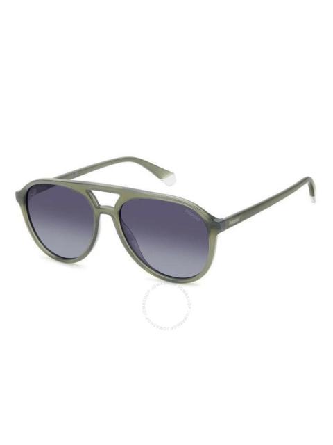 Polaroid - Polaroid Polarized Grey Shaded Pilot Men's Sunglasses PLD 4162/S 01ED/WJ 56