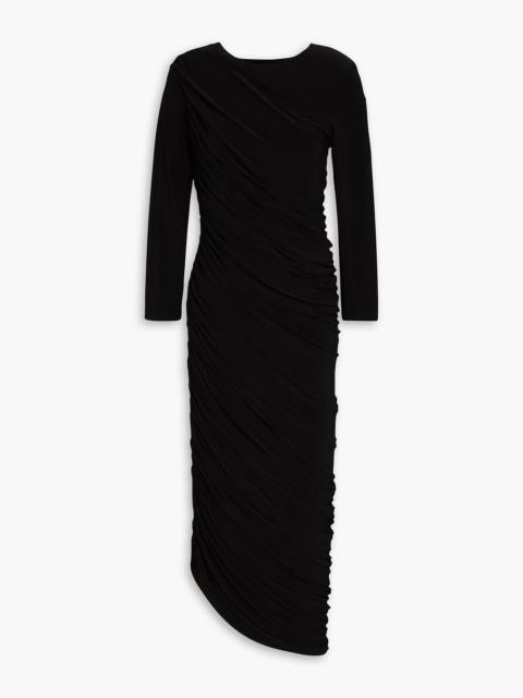 NORMA KAMALI Ruched stretch-jersey midi dress