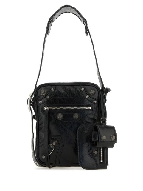 BALENCIAGA Black leather Le Cagole Men crossbody bag