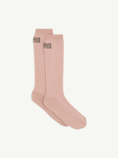MM6 Maison Margiela Rib Knee-High Socks