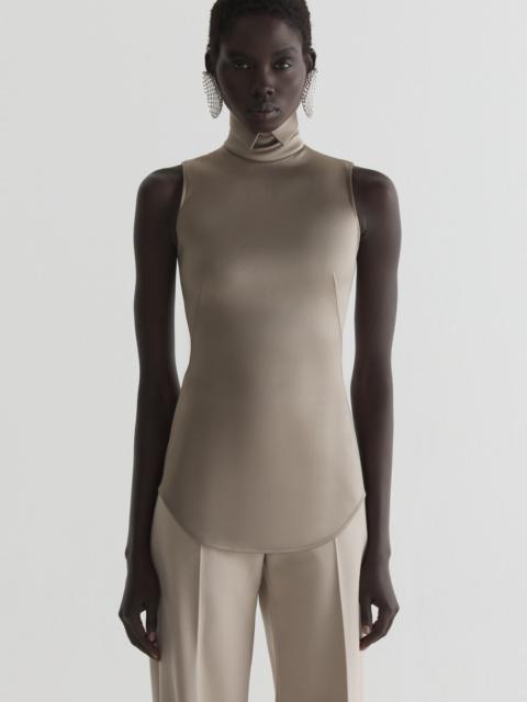 MUGLER Tuxedo turtleneck top