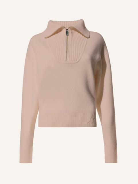 PERFECT MOMENT Half Zip Wool & Cashmere Top
