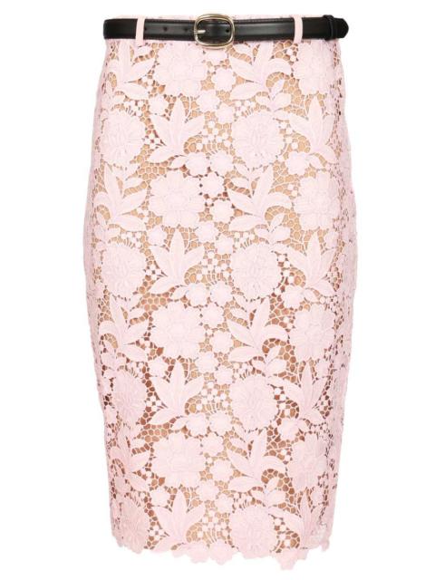 self-portrait Self-Portrait Women Pink Lace Pencil Skirt