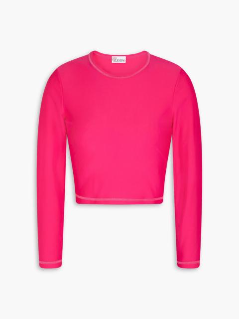 REDValentino Cropped stretch-jersey top
