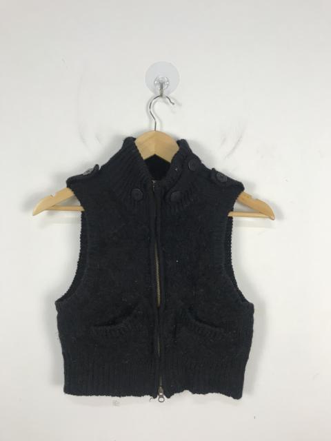 Other Designers Japanese Brand - Platinum Moussy CropTop ZipUp Knit Vest #3032