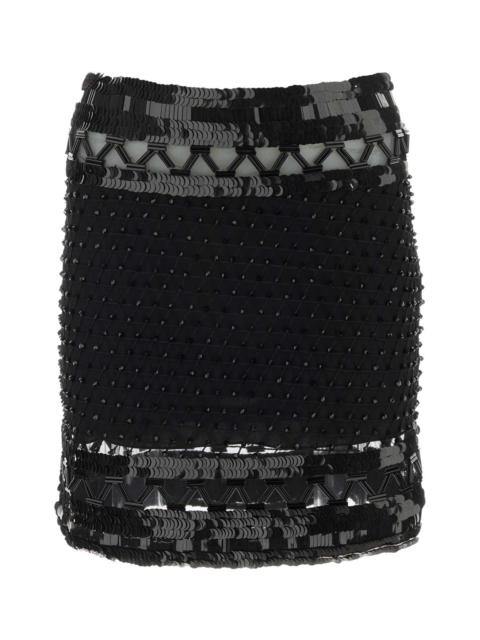 Other Designers Alberta Ferretti Women Embellished Mesh Mini Skirt