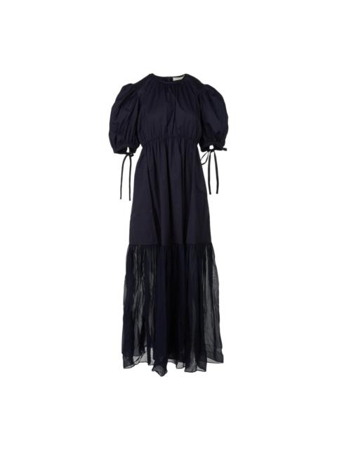 ULLA JOHNSON Collage Short Sleeve Midi Dress