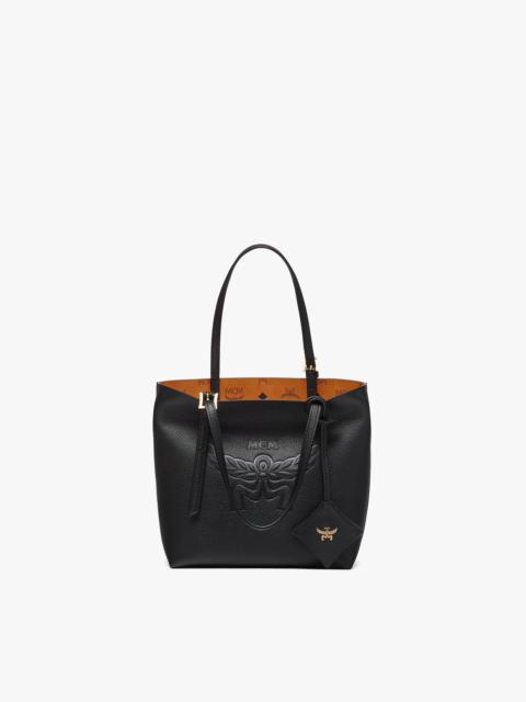 MCM Himmel Shopper in Embossed Logo Leather