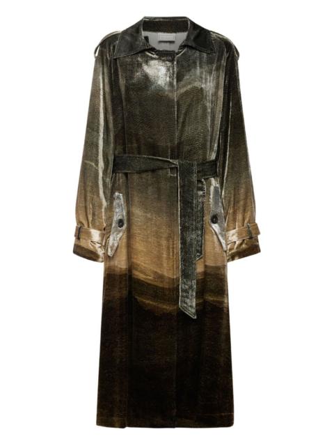 Pierre-Louis Mascia landscape-print belted coat