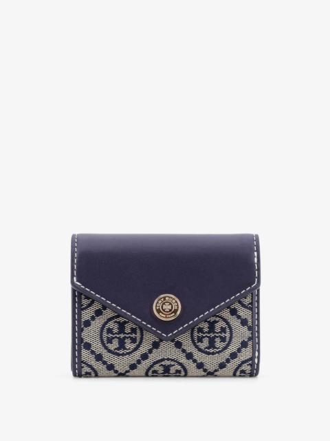 TORY BURCH Tory Burch T Monogram Envelope Wallet Blue