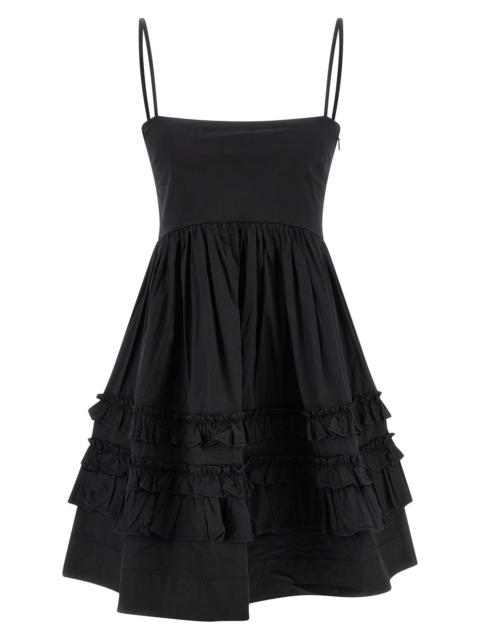 GANNI 'Black Mini Frill' dress