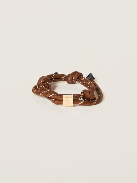 Miu Miu Cord and nylon bracelet
