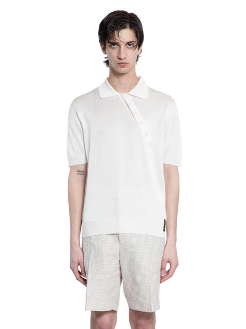 FENDI Asymmetric-Viscose-Polo-Shirt