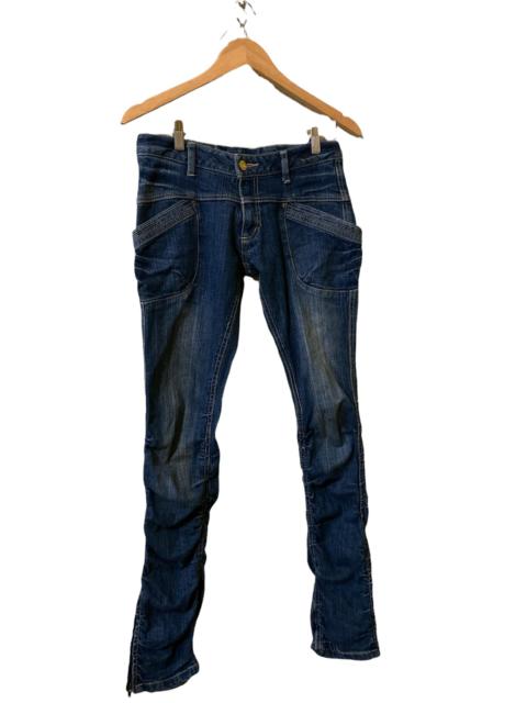 Other Designers Designer - JapaneseBrand Silver Moon Pleated Jeans Denim Pant Blue 30”