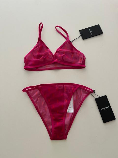 NWT - Saint Laurent Paris Monogram Bra and Underwear set
