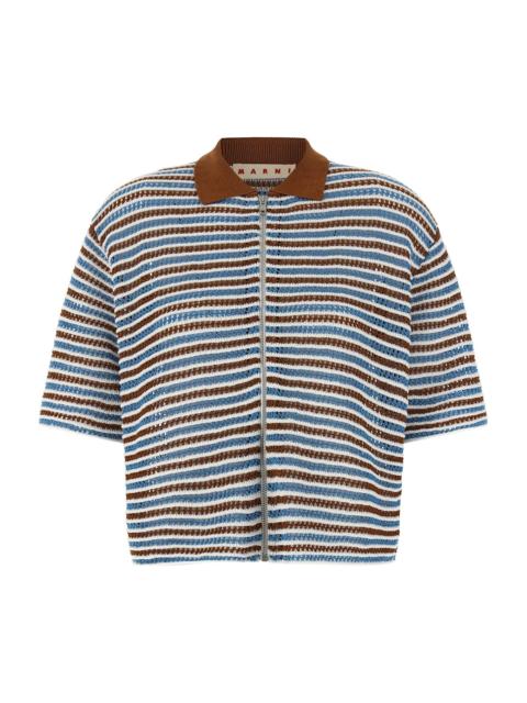 Marni Striped Crochet Cardigan
