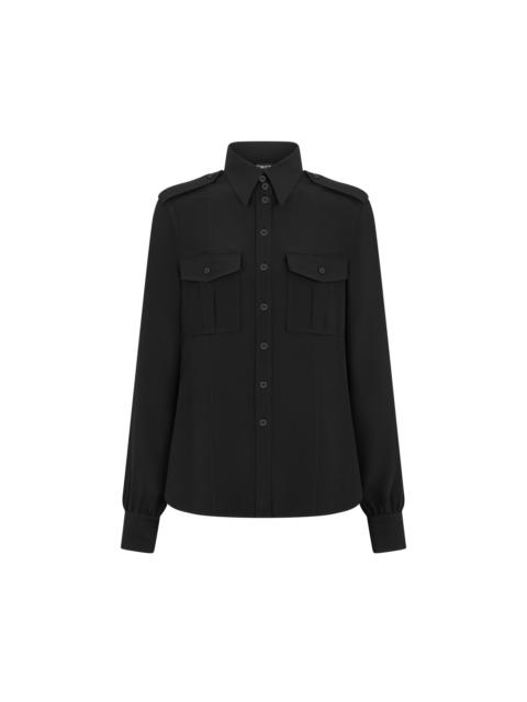 TOM FORD MILITARY SHIRT WITH FRONT POCKETS