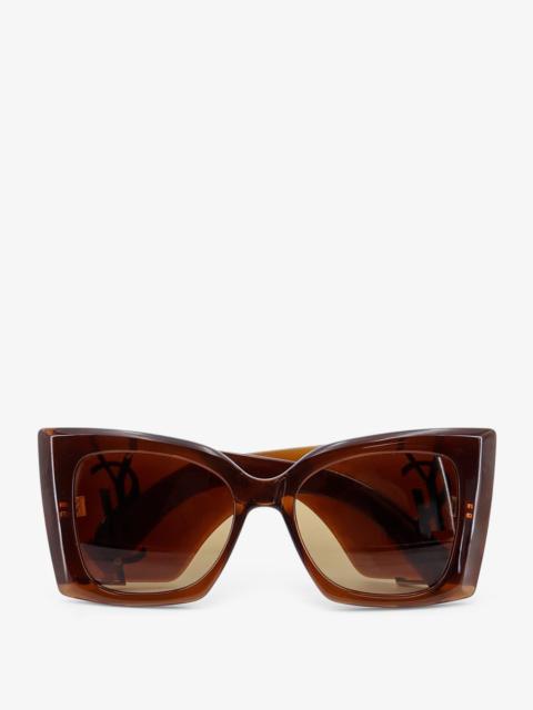 SAINT LAURENT Saint Laurent Blaze Crystal Acetate Sunglasses