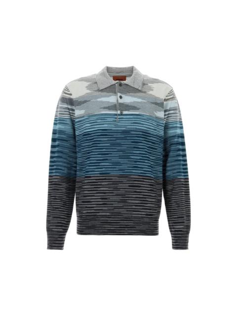 Missoni MISSONI Embroidered Wool Polo Shirt New & Authentic (Men's s