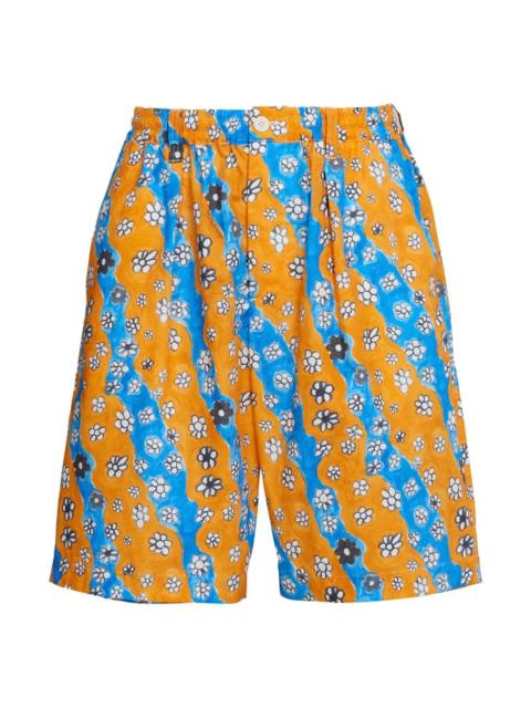 Marni WAVE DAISY-PRINT SHORTS