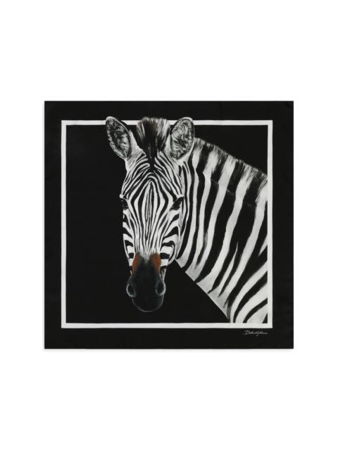 Dolce & Gabbana zebra-print silk foulard