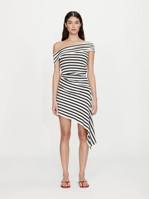 CHRISTOPHER ESBER Stripe Knit Extension Drape Mini Dress