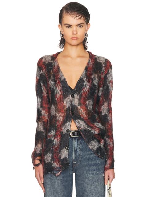 R13 Printed Boyfriend Cardigan
