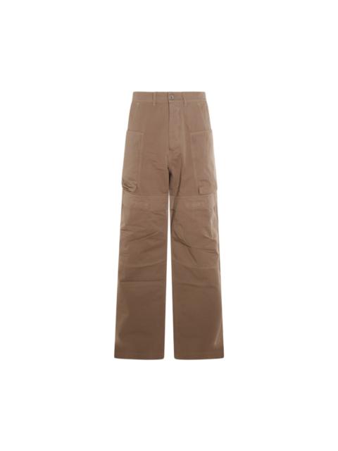 Rick Owens DRKSHDW Brown Cotton Stefan Cargo Pants