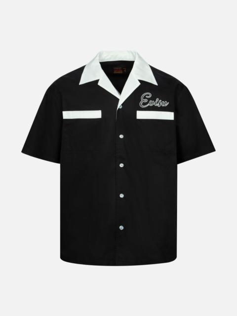 EVISU Chain-Stitched Embroidery Logo Boxy Tencel Shirt
